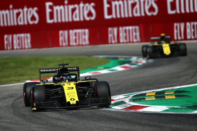 daniel ricciardo et nico hulkenberg monza renault f1