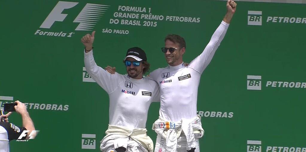podium alonso button 2015 brésil