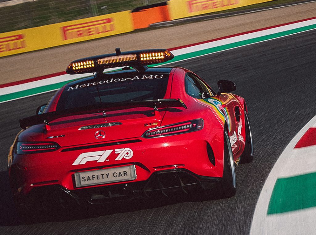 La Safety Car Mercedes sera rouge Ferrari au Grand Prix de Toscane