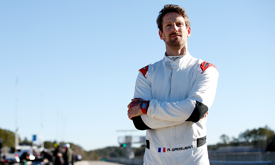 Romain Grosjean en piste pour la première fois depuis son accident