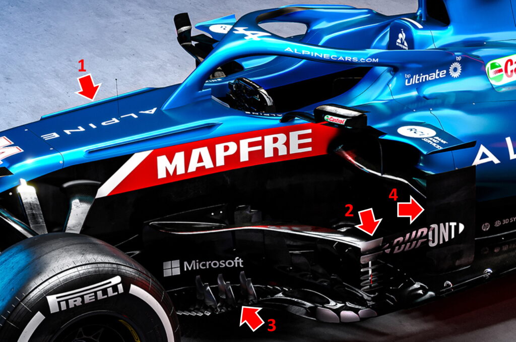 Technique F1 : l’Alpine A521 à la loupe