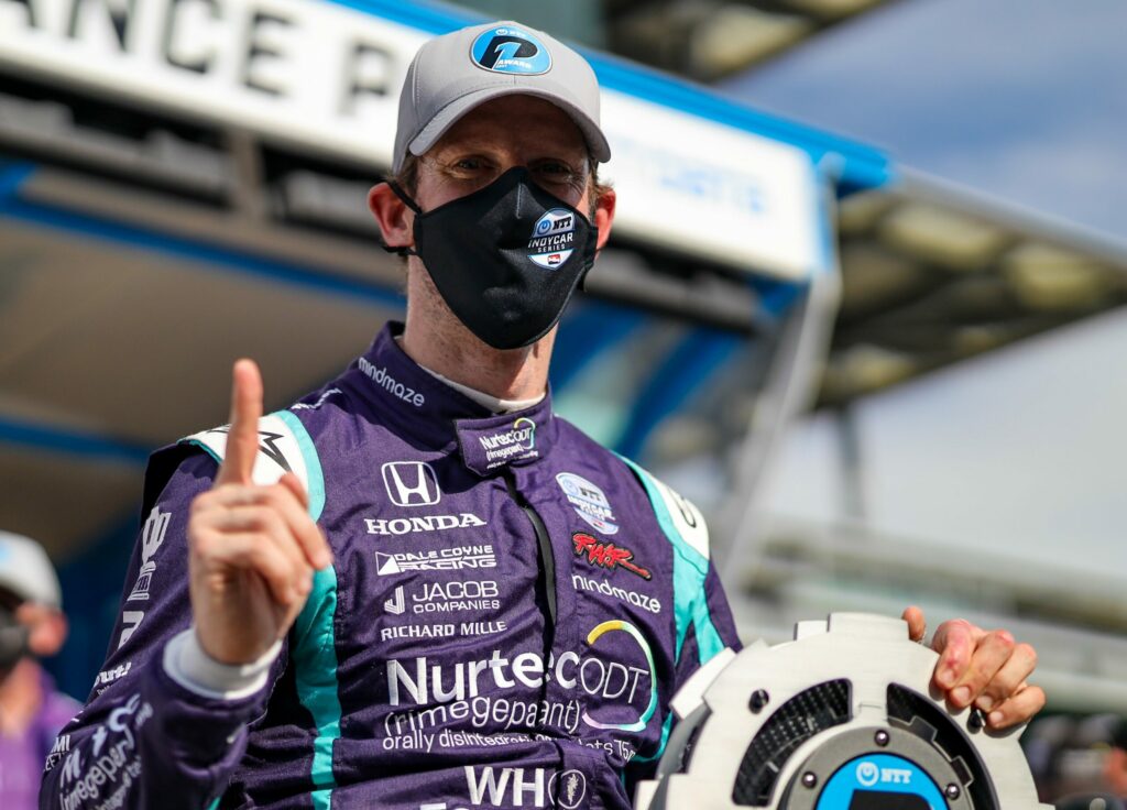 Romain Grosjean décroche sa première pole position en Indycar