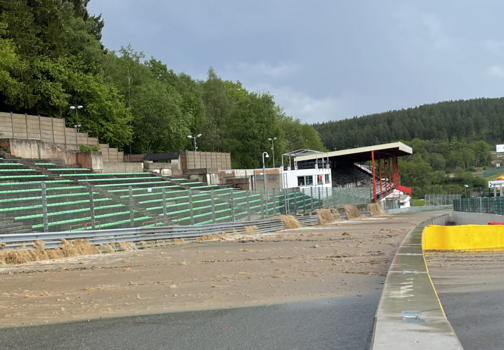 Le circuit de Spa-Francorchamps inondé après de violents orages