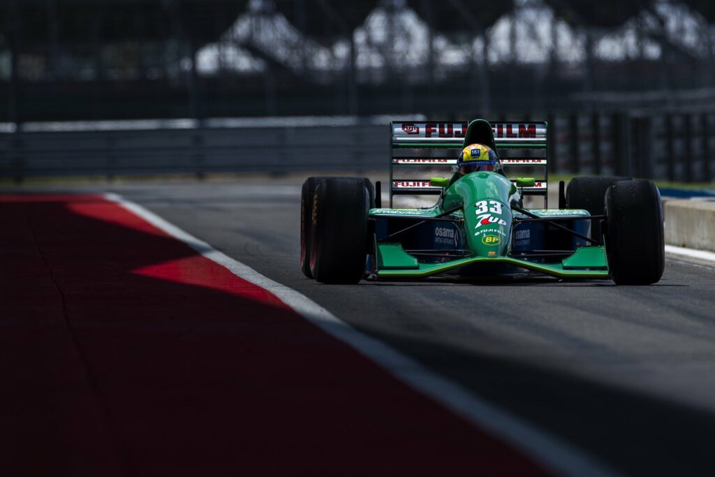 Mick Schumacher au volant de la Jordan 191 pilotée par son père