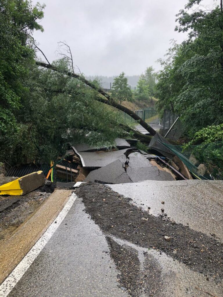 Le circuit de Spa de nouveau touché par des innondations