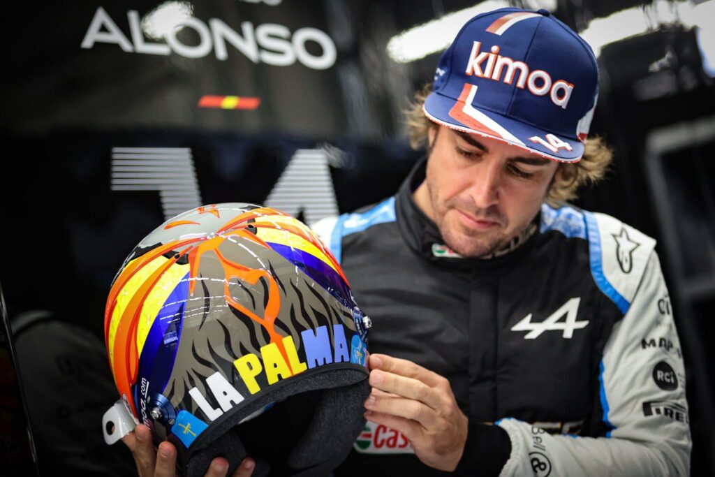 Éruption du Cumbre Vieja : Alonso avec un casque spécial à Austin