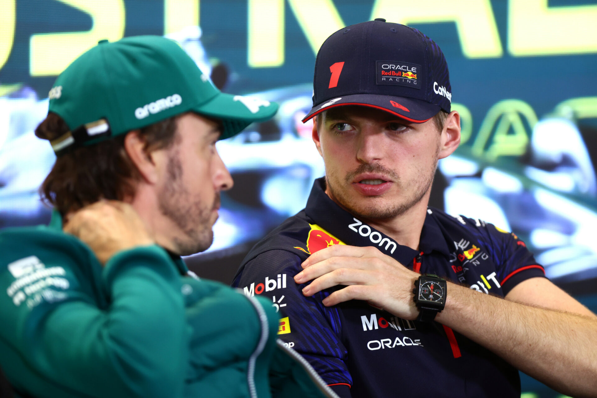 Max Verstappen et Fernando Alonso 