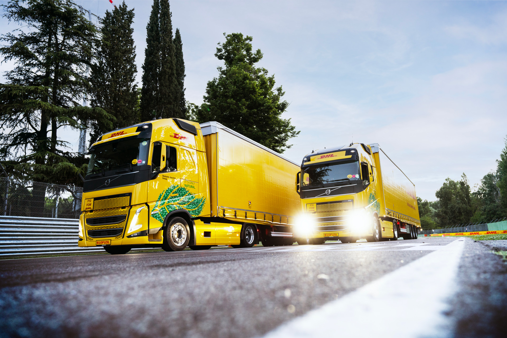 Les camions de DHL en F1 alimentés au biocarburant