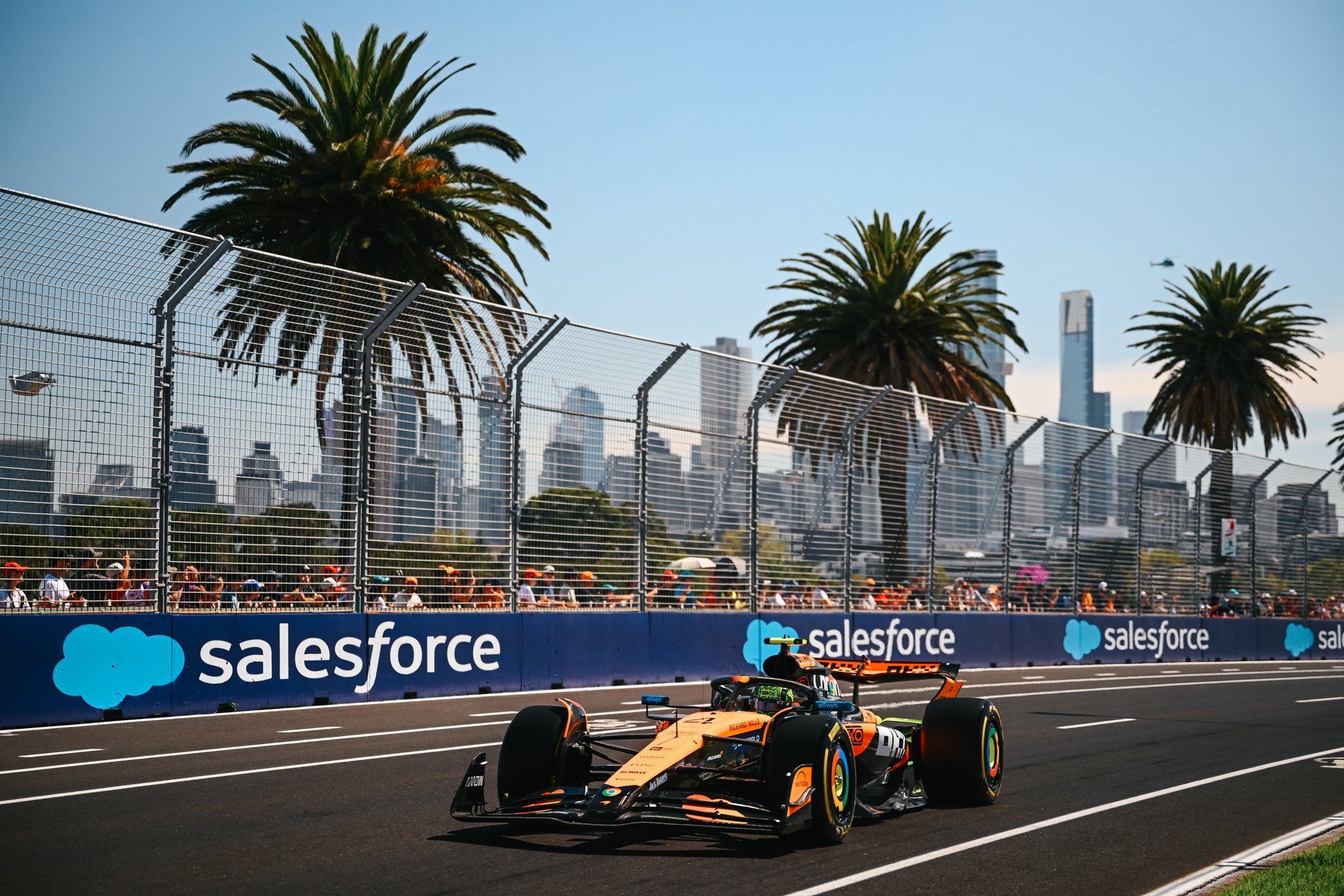 Grand Prix d’Australie — EL1 — Norris en tête d’une séance marquée par deux drapeaux rouges