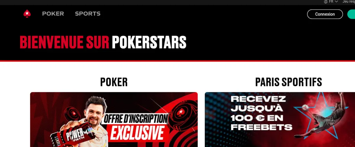 Pokerstars homepage