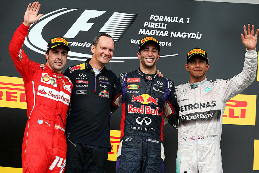 Daniel Ricciardo, vainqueur du GP de Hongrie 2014