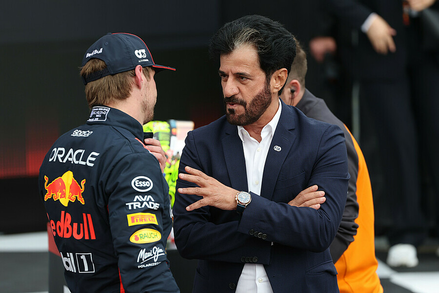 Max Verstappen et Mohammed Ben Sulayem, GP de Grande Bretagne 2025