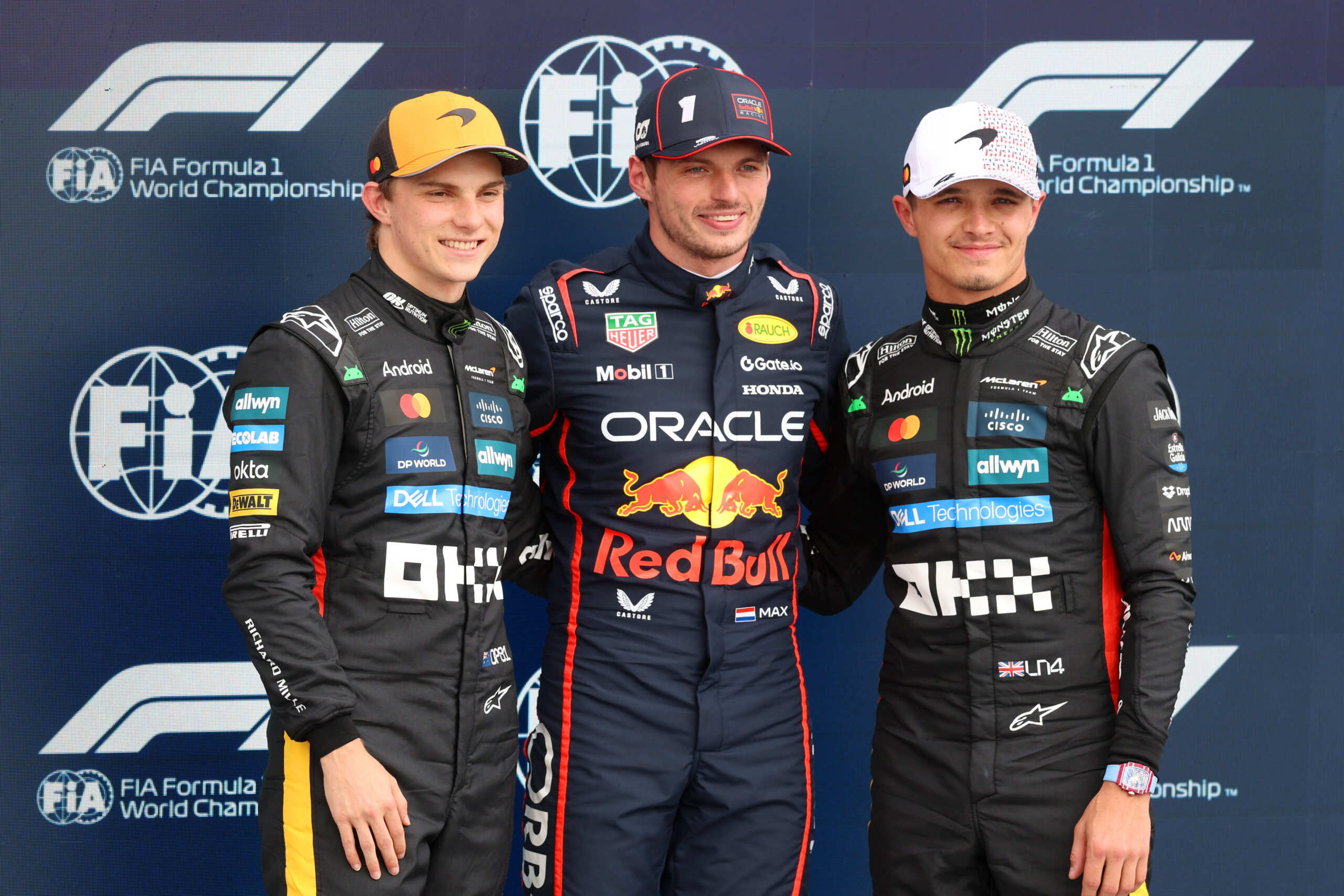 Oscar Piastri, Max Verstappen et Lando Norris - Grande-Bretagne - Red Bull Content Pool